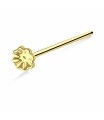 Flower Silver Straight Nose Stud NSKA-722